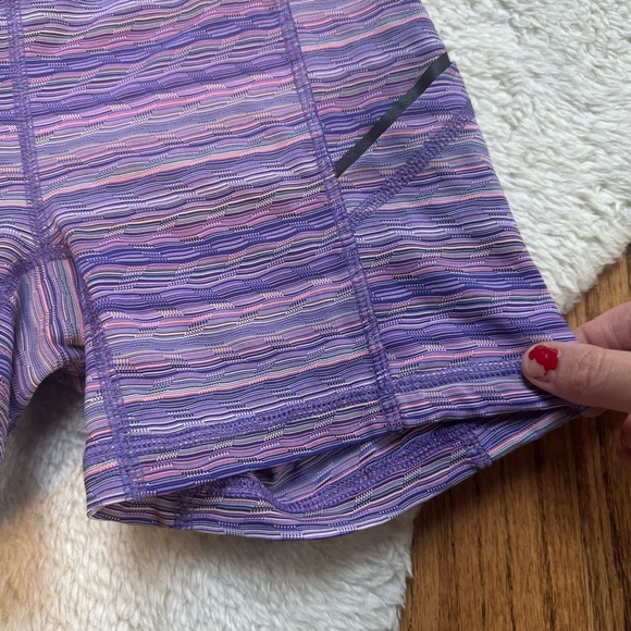 Lululemon What The Sport Short in Space Dye Twist Iris Flower Pink Shell - Picture 7 of 10